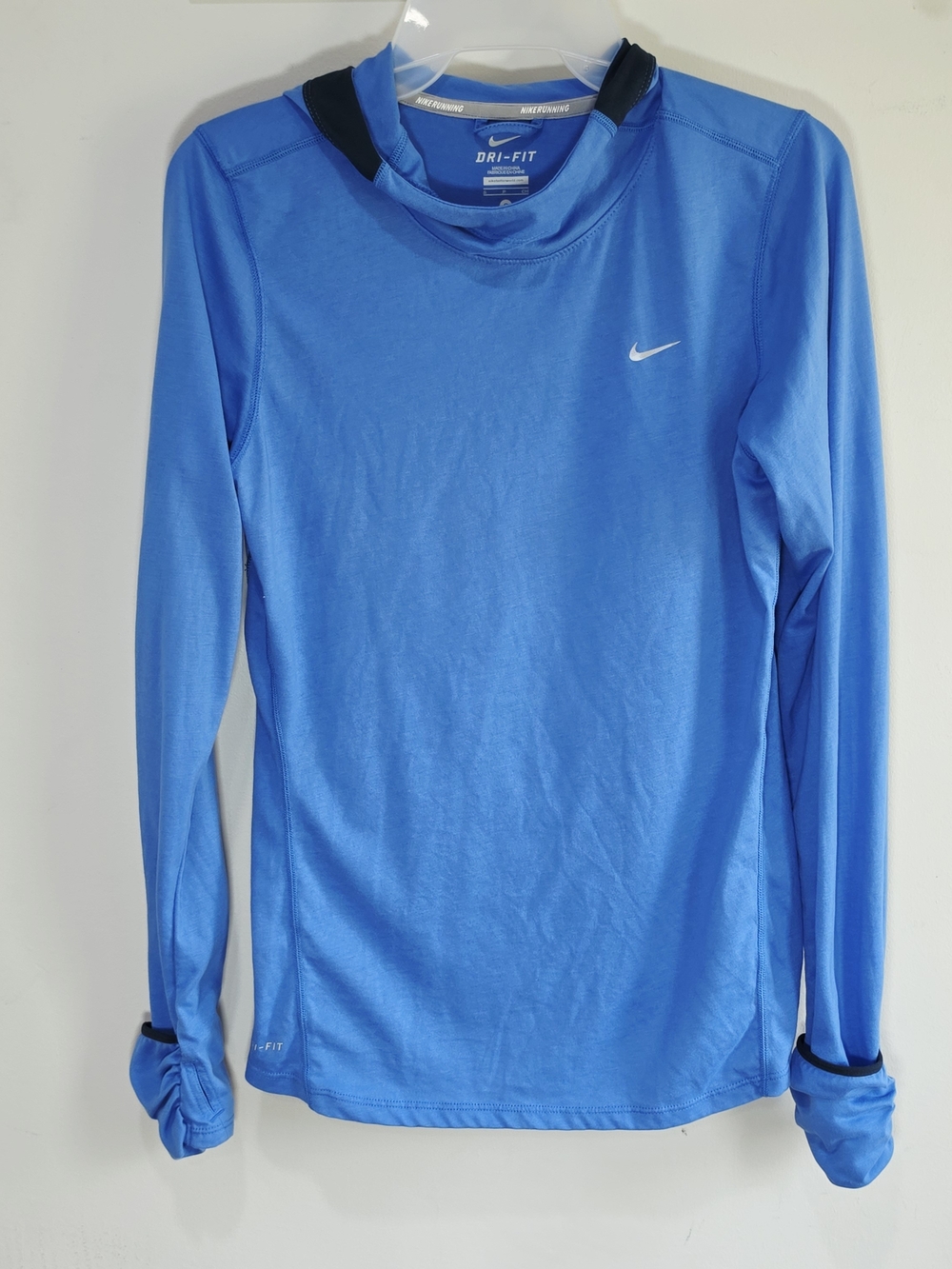 Nike Dri-FIT Long Sleeve Top in Bright Blue